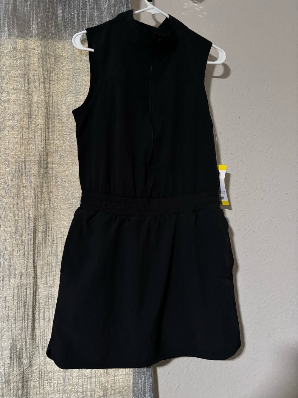 Sleeveless Black Romper with Elastic Waist
